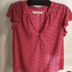 Red Patterned Women's Top